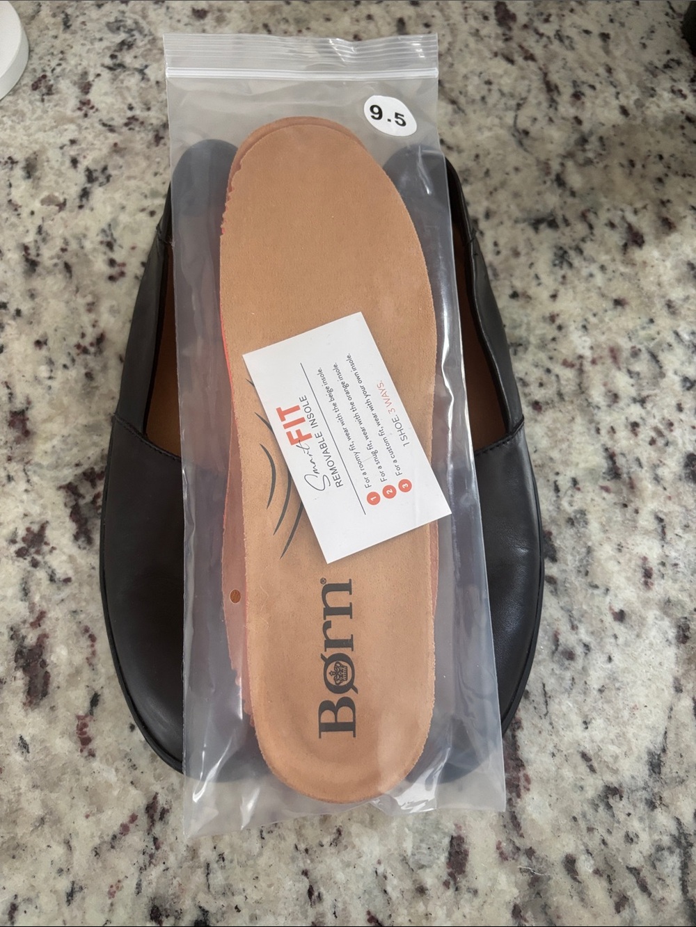 Born Women’s Black Slip-On Leather Shoes - Size 9.5 - Picture 2 of 4